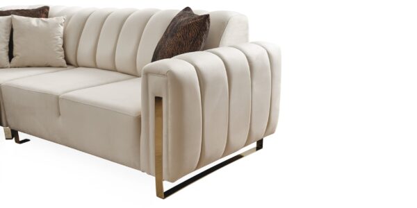 Diesel Corner Sofa (Tufted/Fluted) - Image 8
