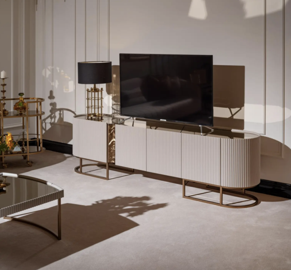 Lyon Tv Unit (Black/Cappuccino/Cream)