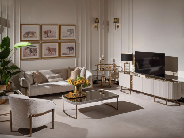 Lyon Tv Unit (Black/Cappuccino/Cream) - Image 6