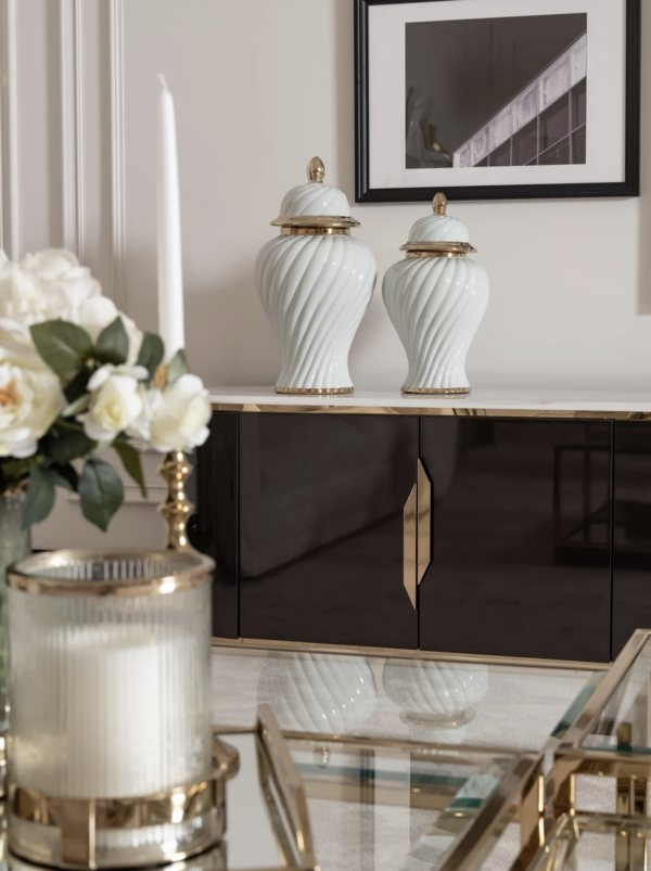 Parma Tv Unit (Black/Cream) - Image 4