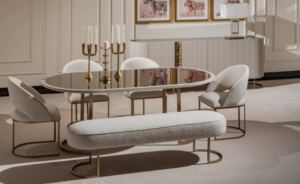 Lyon Dining Room Set (Black/Cappuccino/Cream)