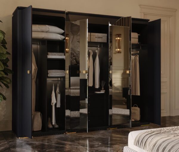 Lyon Bedroom Collection (Black/Cappuccino/Cream) - Image 14
