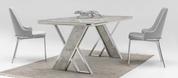 Sierra Dining Table (Light Grey/Cream/Black) - Image 6