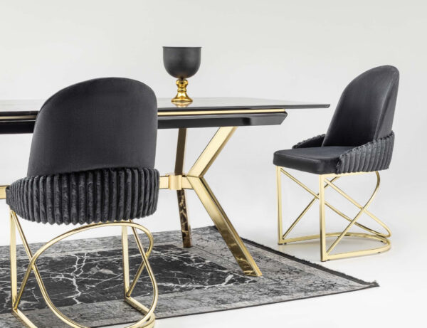Galaxy Extendable Dining Table (Black/White) - Image 5