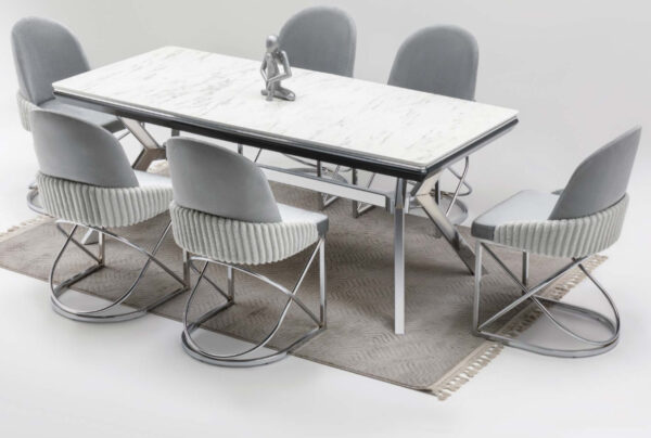 Galaxy Extendable Dining Table (Black/White) - Image 2