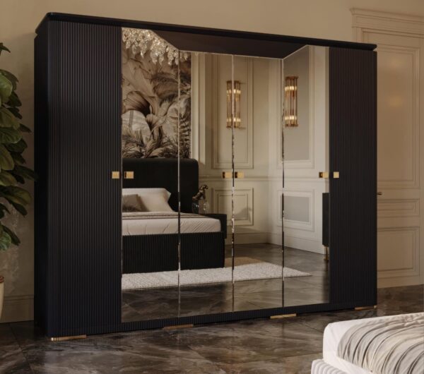 Lyon Bedroom Collection (Black/Cappuccino/Cream) - Image 12