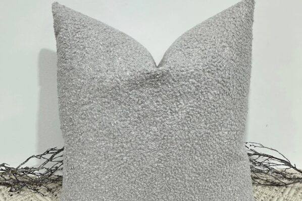Grey Boucle Cushion