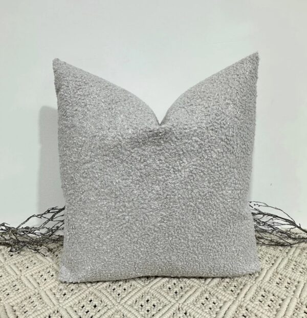 Grey Boucle Cushion