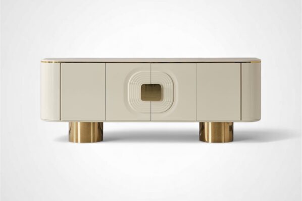 Farella Sideboard + Mirror (Beige/Ecru)