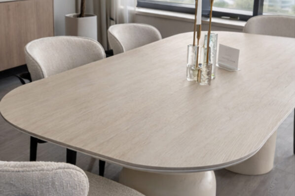 Travella Dining Table (Travertine Ceramic)